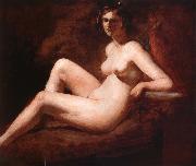 William Etty Reclining Femal Nude with Her Arm on a ledge France oil painting artist
